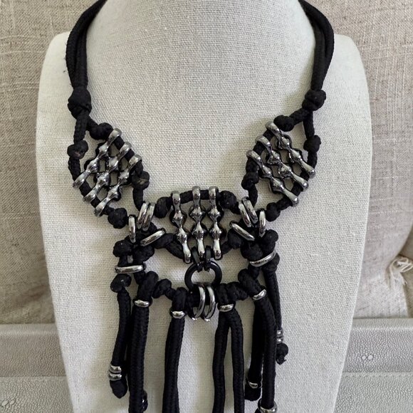 Dyrberg/Kern Ballerina crystal and textile necklace - Picture 7 of 7